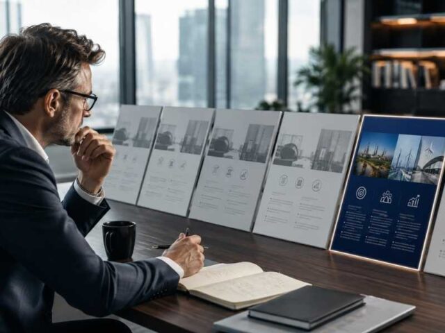 Market positioning professional firms - AuburnBusiness.Com Market positioning for professional firms showing a business leader comparing service strategies and identifying a stronger brand position